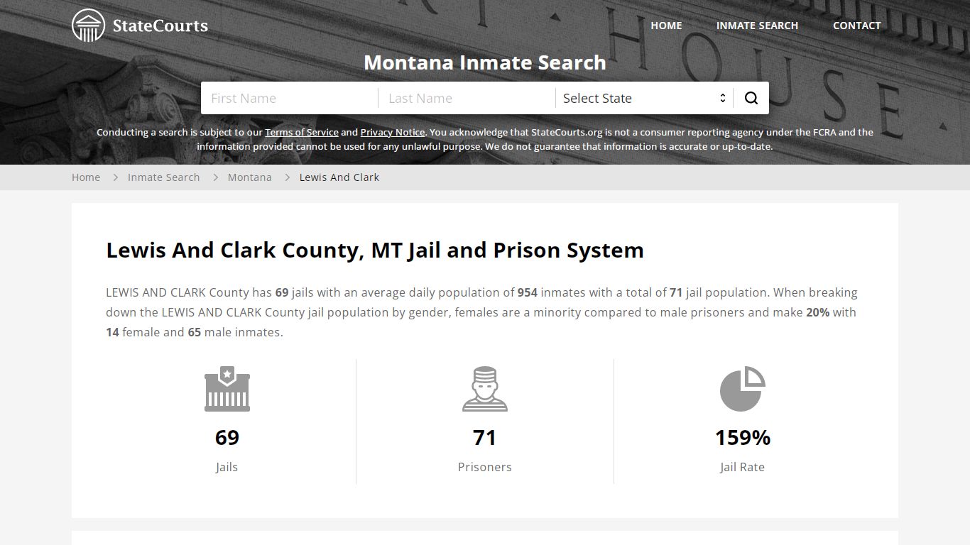 Lewis And Clark County, MT Jail and Prison System - State Courts